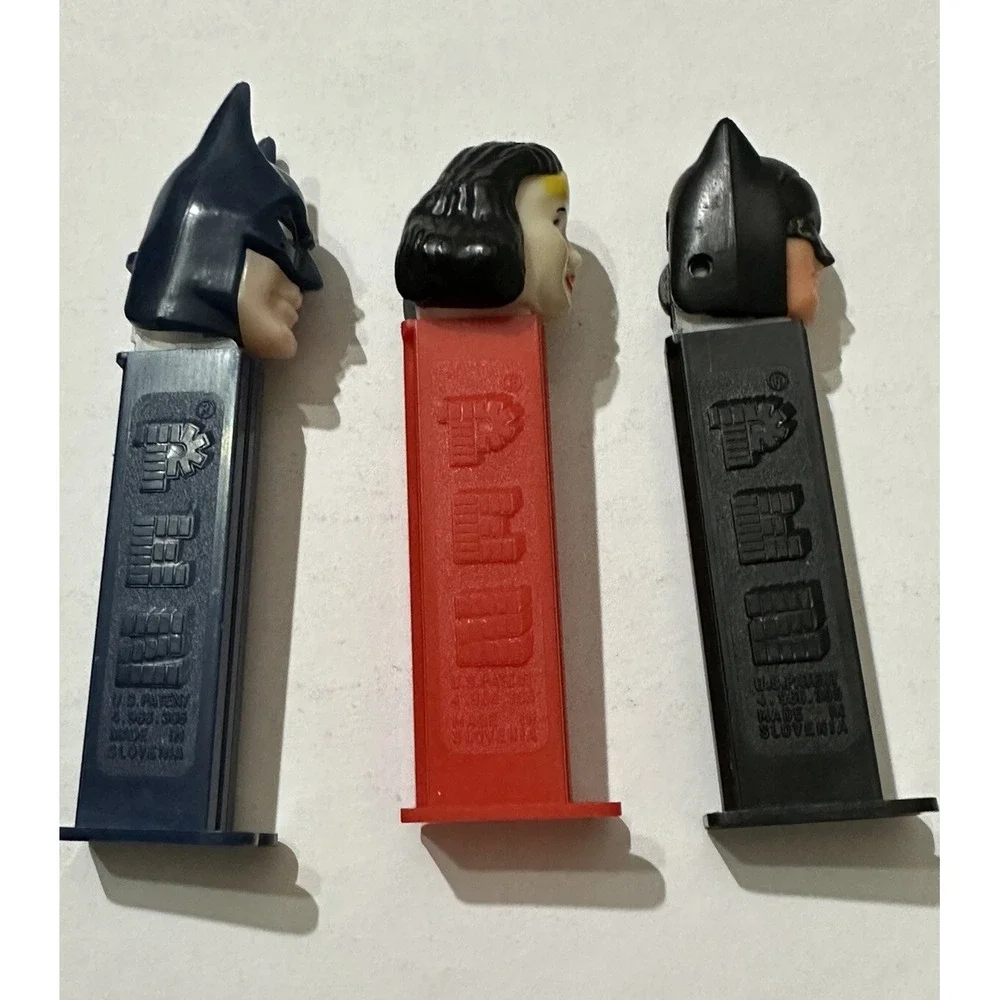 Vintage DC Pez Dispensers 2 Batman 1 Wonder Woman Slovenia‎